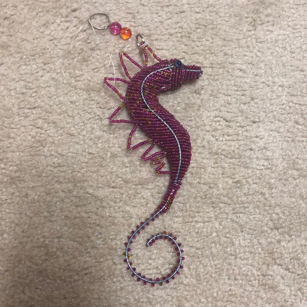 Beaded Seahorse Decor